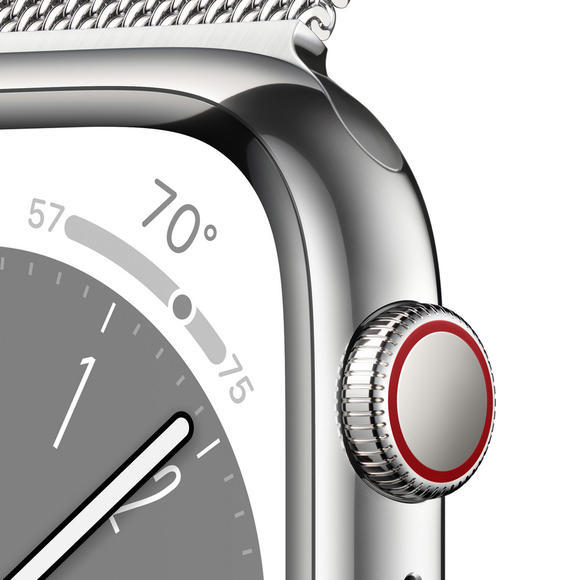 Apple Watch S8 Cell 41mm Silver Steel, Milanese L.4