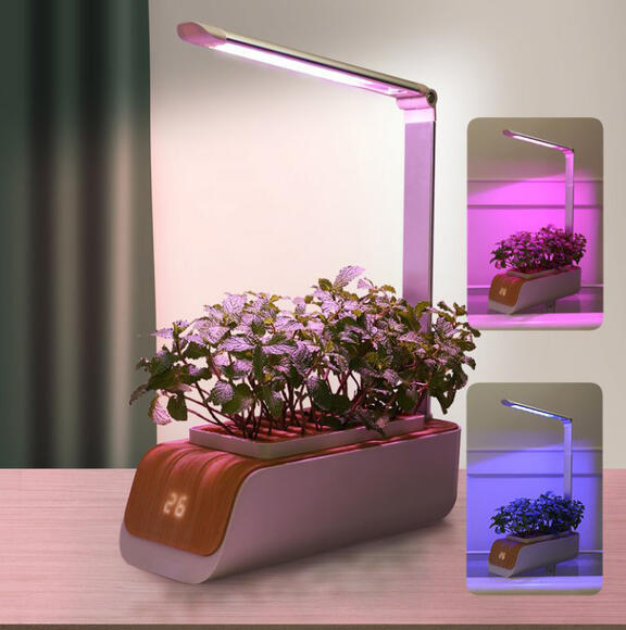 BOT Chytrý květináč s LED - světlé dřevo4