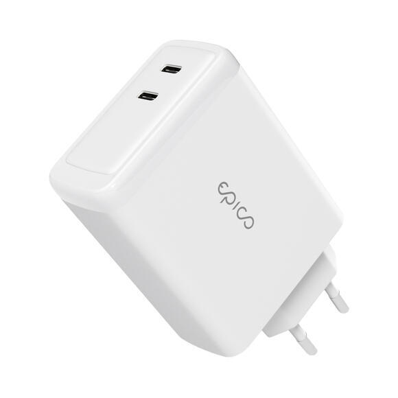 Epico GaN 100W Nabíječka 2xUSB-C+USB-C kabel Bílá5
