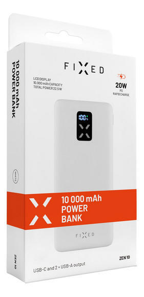 FIXED Zen Powerbank 10.000mAh s LCD PD 20W, White5