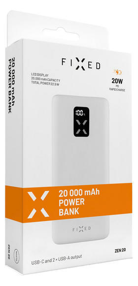 FIXED Zen Powerbank 20.000mAh s LCD PD 20W, White5