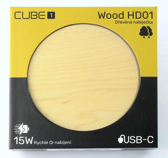 Bezdrátová nabíječka CUBE1 Wood HD01 - Javor5