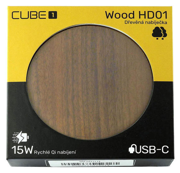 Bezdrátová nabíječka CUBE1 Wood HD01 - Ořech5