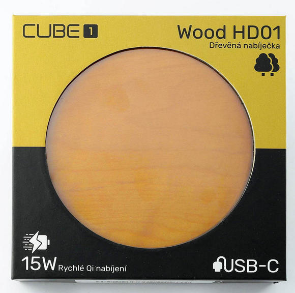 Bezdrátová nabíječka CUBE1 Wood HD01 - Třešeň5