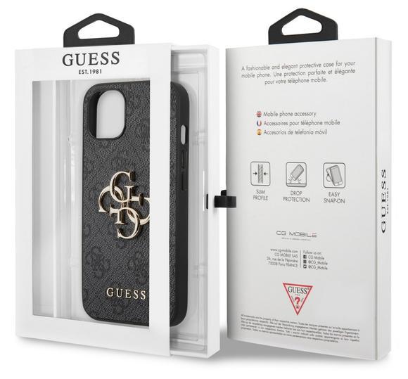 Guess Big 4G Metal Logo Case iPhone 13, Grey5