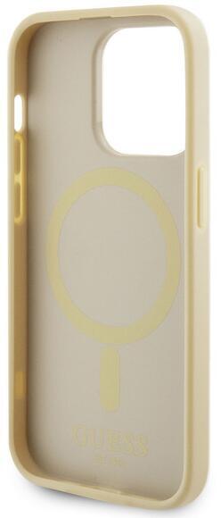 Guess Saffiano MagSafe kryt iPhone 15 Pro Max,Beig5
