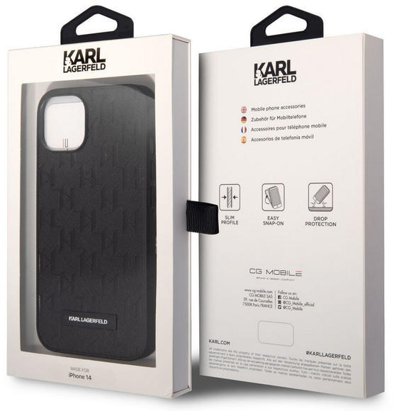 Karl Lagerfeld Saffiano Monogram Case iPhone 145