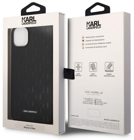 Karl Lagerfeld Saffiano Monogram Case iPhone 14 Plus5