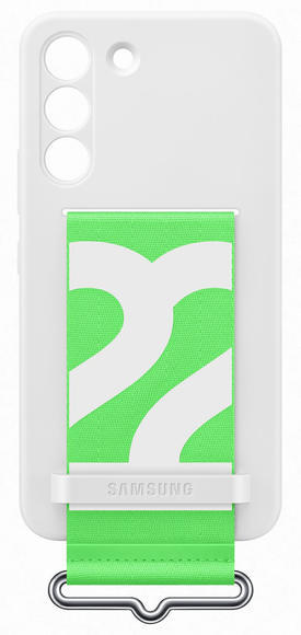 Samsung Silicone Cover with Strap S22, White5