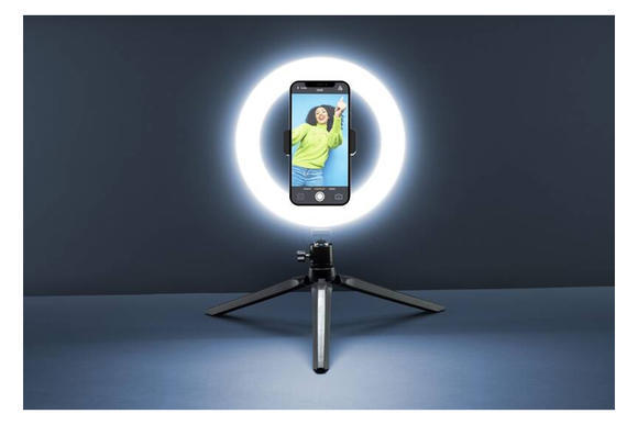 Cellularline Selfie Ring Tripods LED osvětlením5