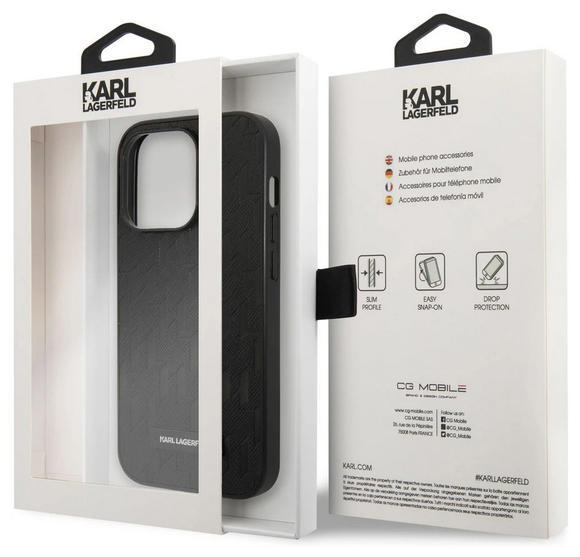 Karl Lagerfeld Saffiano Monogram Case iPhone 14 Pro6