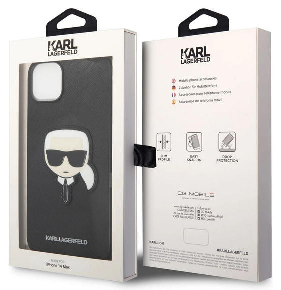 Karl Lagerfeld Saffiano Case Karl Head iPhone 14 Plus6