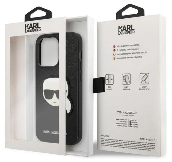 Karl Lagerfeld Saffiano Case Karl Head iPhone 14 Pro6