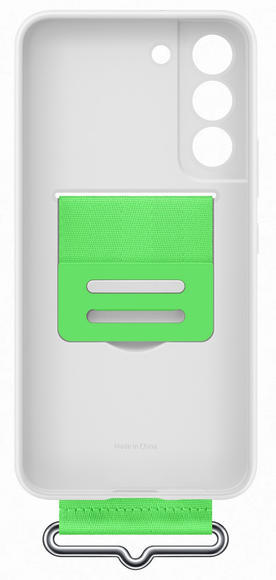 Samsung Silicone Cover with Strap S22, White6