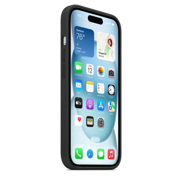 iPhone 15 Silicone Case MagSafe Black7