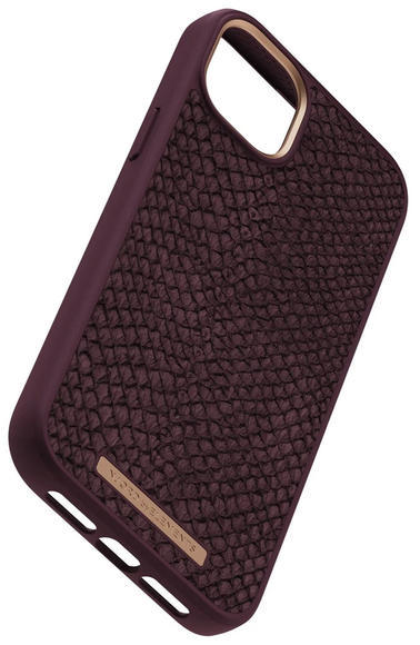 Njord Salmon Leather Case iPhone 14 Plus, Aubergin7