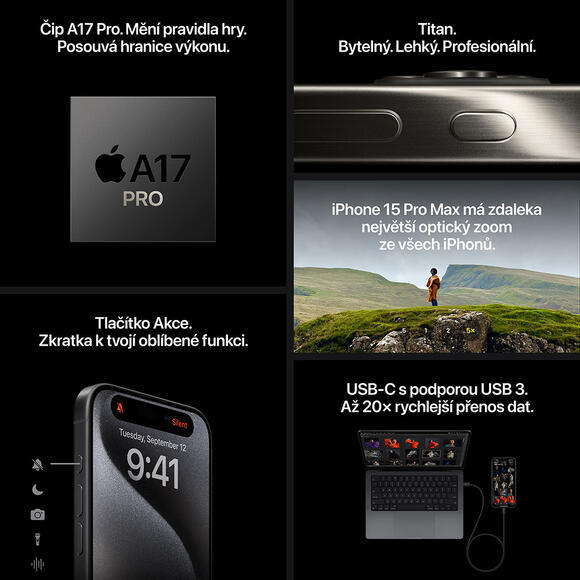 iPhone 15 Pro Max 256GB Black Titanium7